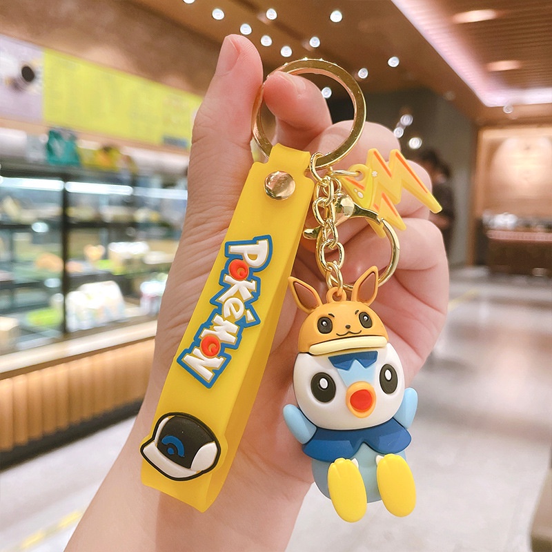 Takara TOMY Gantungan Kunci Boneka Pokemon Go Karakter Pikachu Psyduck Eevee Untuk Hadiah Anak / Dewasa