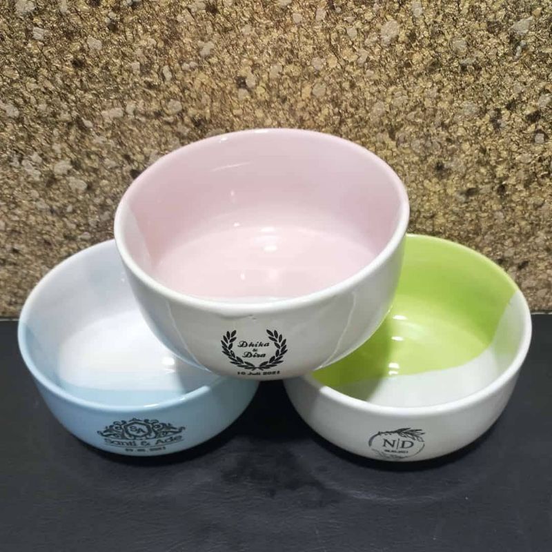 Trisna Souvenir Mangkuk Two Tone Souvenir Mangkok Dua Warna Souvenir Mangkok Pelangi Souvenir Mangko