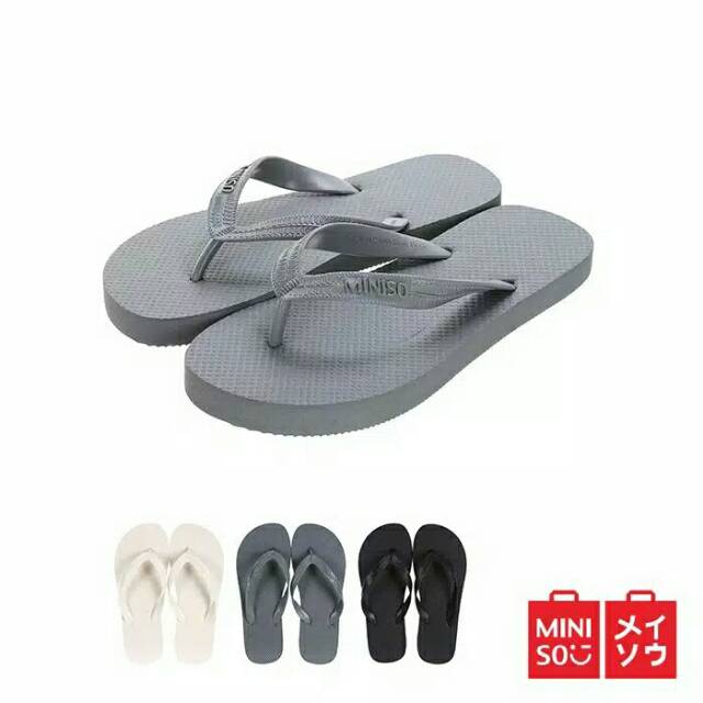 Miniso sandals Pria Men’s Solid Color Flip Flops