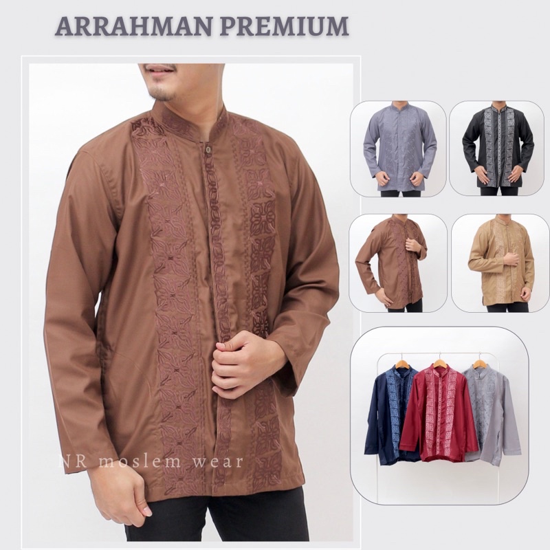 BAJU KOKO WARNA LENGAN PANJANG , KOKO PREMIUM ARRAHMAN kode A35