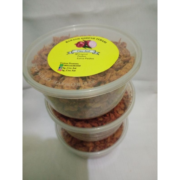 

Bawang Goreng Ceu Aat/Bawang goreng Terasi/Bawang goreng Renyah 200gram