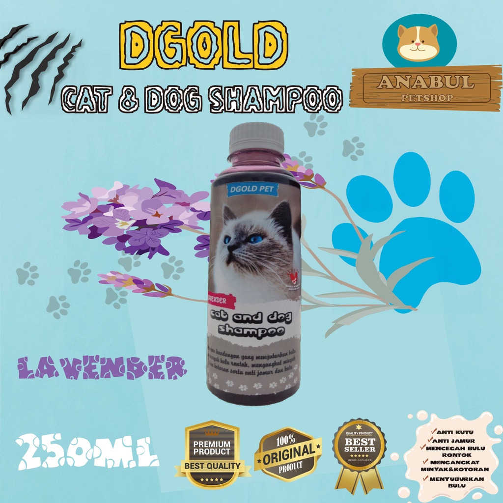 [GROSIR] SHAMPOO KUCING ANJING ANTI KUTU JAMUR DGOLD 250ML MENCEGAH BULU RONTOK VARIAN AROMA MAWAR,LANVENDER,JASMINE,KOPI,BUBBLEGUM