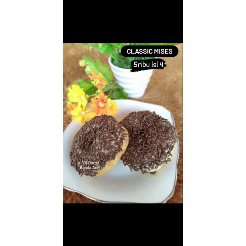 

Donat Classic topping Mises Coklat