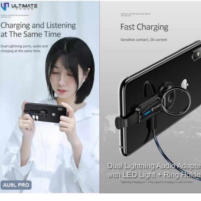 Ultimate Audio Converter iPhone Lightning To Dual Lightning Open Mic