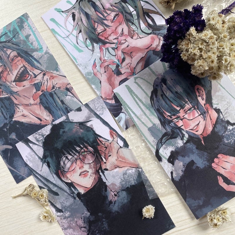 BOOKED Fanmade Postcard Mahito Maki Jujutsu Kaisen by 99oods