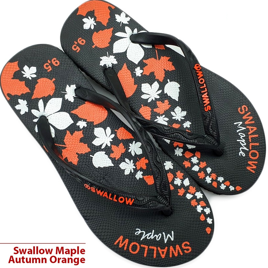 Sandal Jepit Wanita Swallow Maple Original Motif Bunga