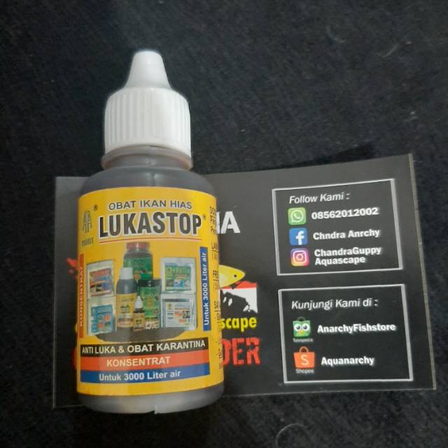 Jual Lukastop 30ml Obat Ikan Hias Obat Luka Ikan Sisik Terbuka Borok Indonesia Shopee Indonesia