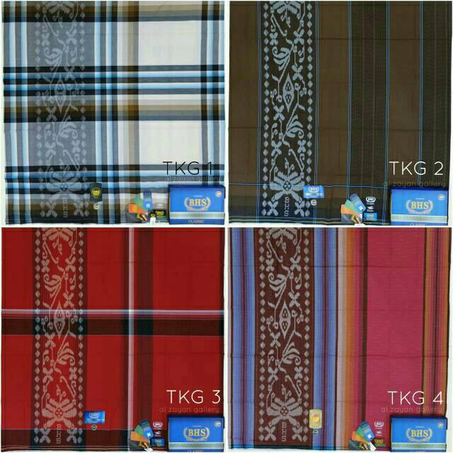 SARUNG BHS CLASSIC GOLD TKG, TKN, KNI, TKM ORIGINAL MOTIF BONUS PECI
