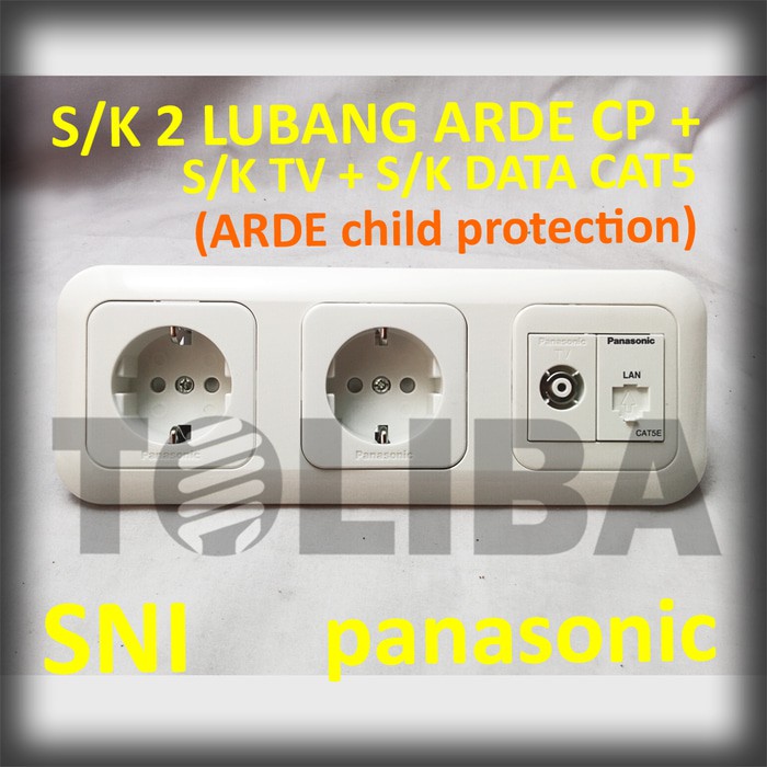 stopkontak tv antena +s/k data +stop kontak 2 lubang arde cp panasonic