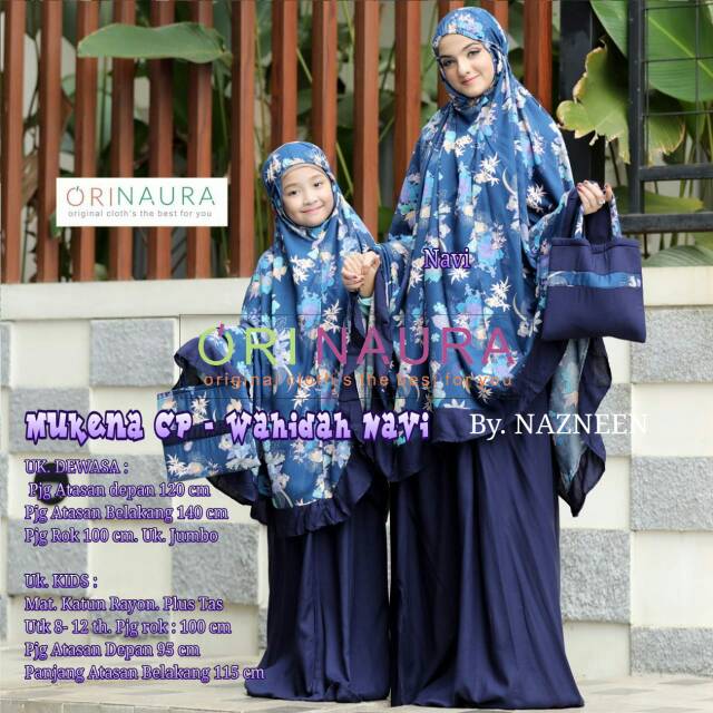 Mukena mom kids ory naura good quality. Mukena pasangan ibu dan anak elegant