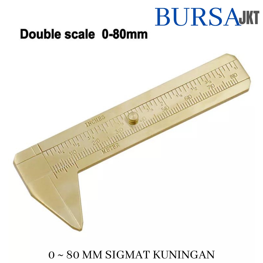 SIGMAT KUNINGAN Penggaris MINI PORTABLE JANGKA SORONG 0 - 80MM