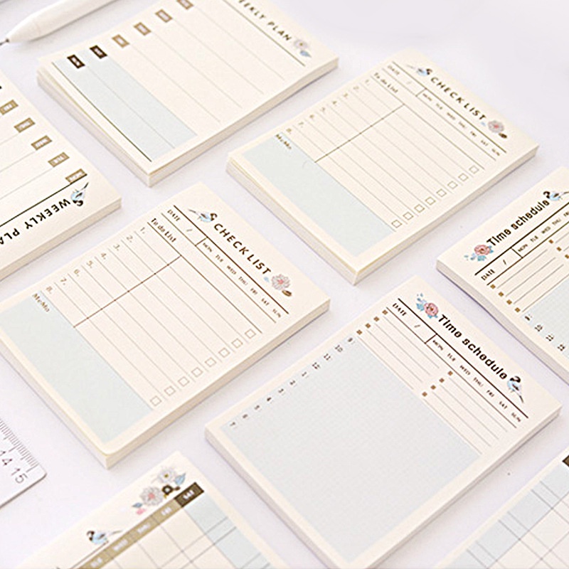 Simply Craft ID - STICKY NOTES MEMOPAD MEMO BROWN WHITE BASIC VINTAGE SIMPLE MURAH KERTAS CATATAN MEMO STICKY NOTES PLAIN PAPER