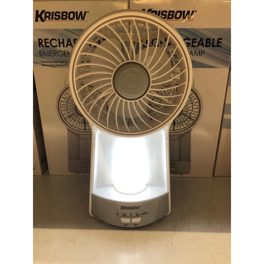 Lampu Darurat Emergency Lamp plus Kipas Angin Portable APA