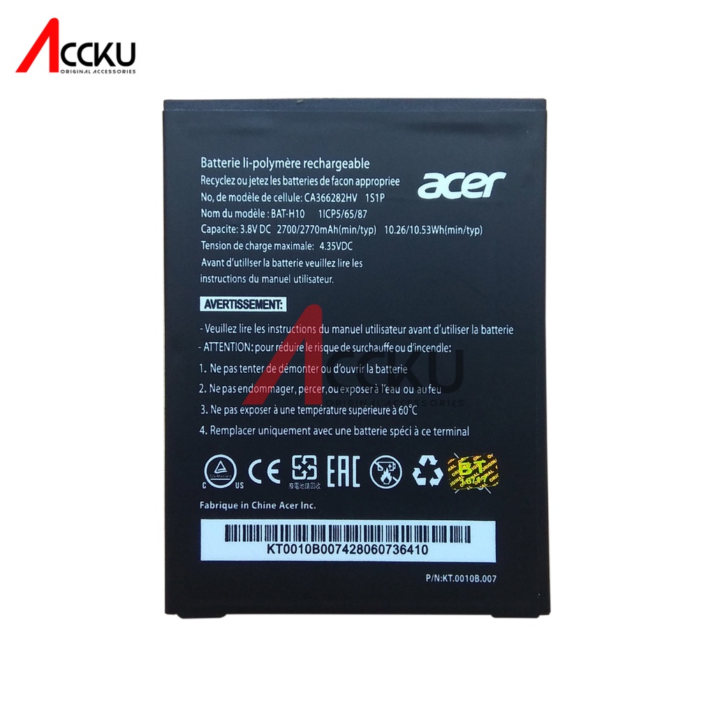 Battery Acer Liquid X1 Baterai Caer Sc-Acx 200sl Battery Acer Bat-H10