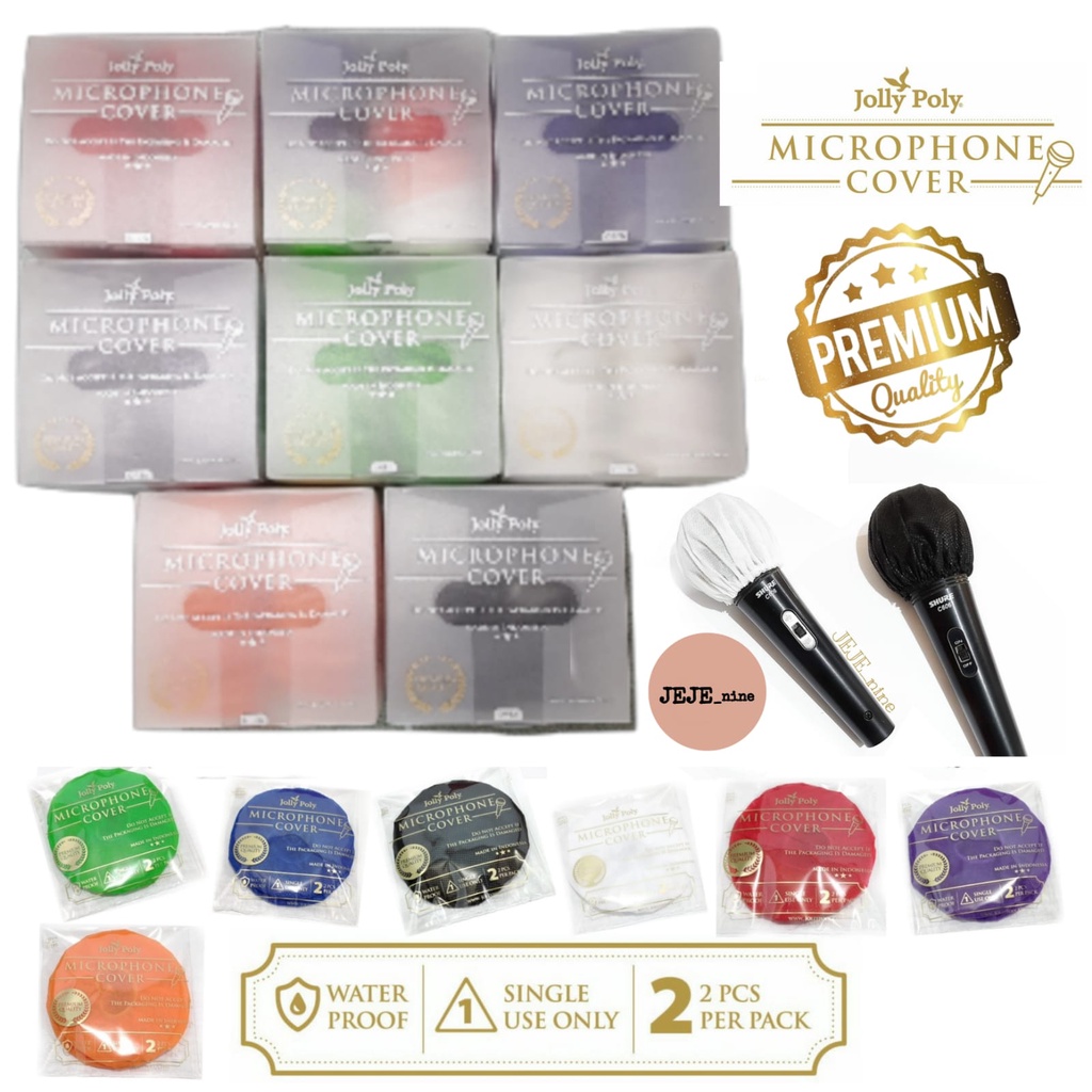 Cover Mic 100 pcs PREMIUM JOLLY POLY tisu mic pelindung mic filter mic sarung mic cover mic wireless