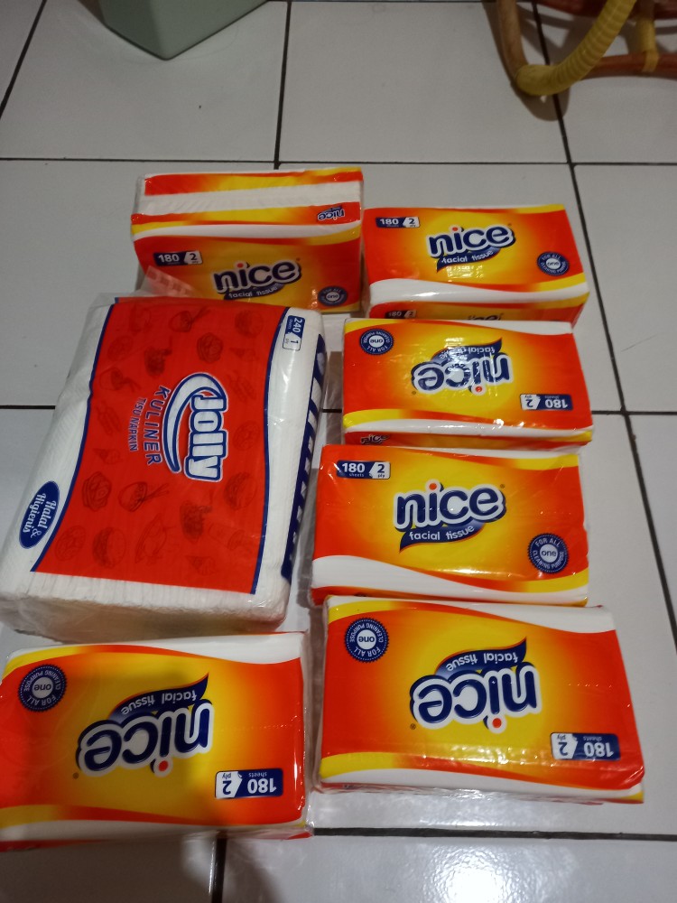 Tissue Facial Nice 180 - Tissue Wajah Nice 180s - Nice Ekonomis - Tissue Bantal