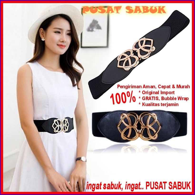 Belt Gesper Cewek Ikat Pinggang Wanita Fashion Obi Sabuk Korea Karet Oby Grosir Murah ibu Kekinian