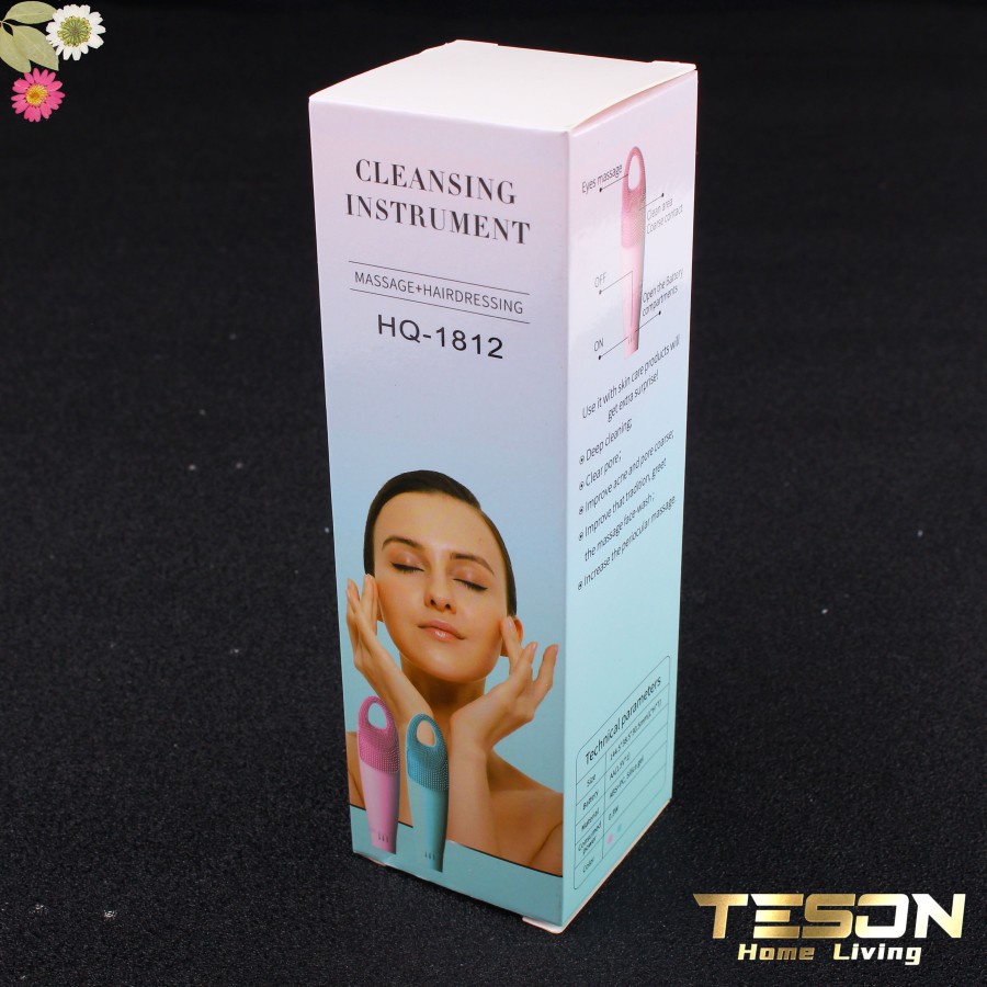 Alat Pembersih Wajah Elektrik Silikon Facial Cleansing Brush HQ-1812