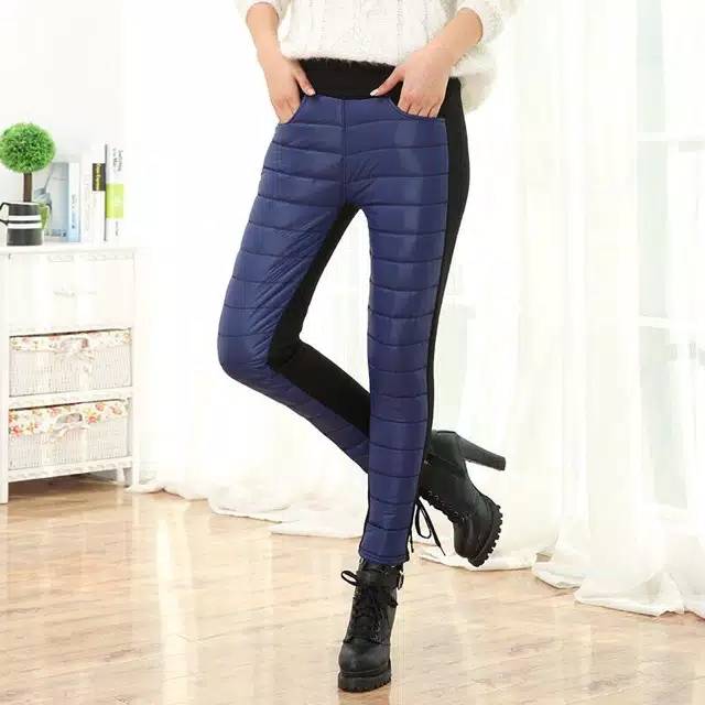 Woman Winter Down Trousers Legging Padding Pants Celana Musim Dingin Wanita