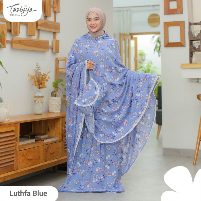 

MUKENA TAZBIYA ALLOVER 2IN1 LUTHFA SERIES ALLSIZE - BLUE