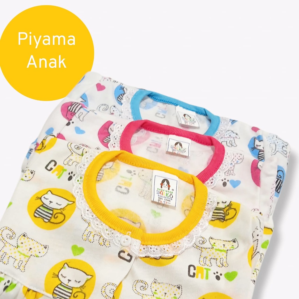 Baju Anak Perempuan | Piyama Setelan Pakaian Tidur Bayi Perempuan