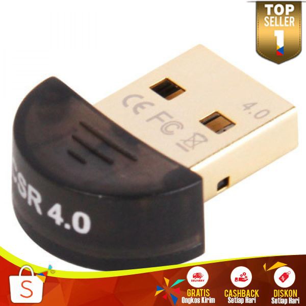 Golden Plated USB Bluetooth Receiver V4.0 Chipset Bluetooth Dongle Koneksi ke Laptop Mudah Digunakan