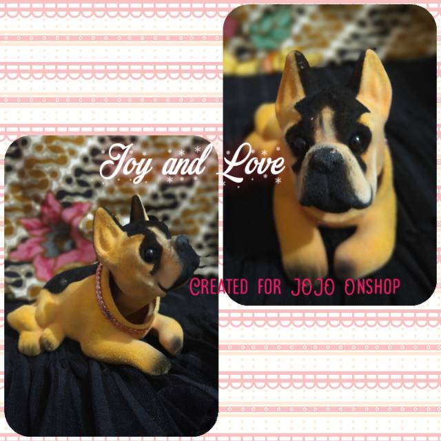boneka kepala goyang anjing coklat
