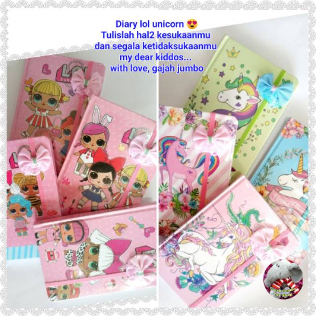 

Notes Diary Lol Diary Unicorn Buku Harian Anak TALI