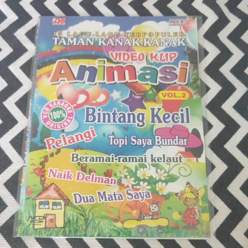 VCD KARAOKE ORIGINAL 15 LAGU TAMAN KANAK-KANAK VIDEO KLIP ANIMASI VOL.2