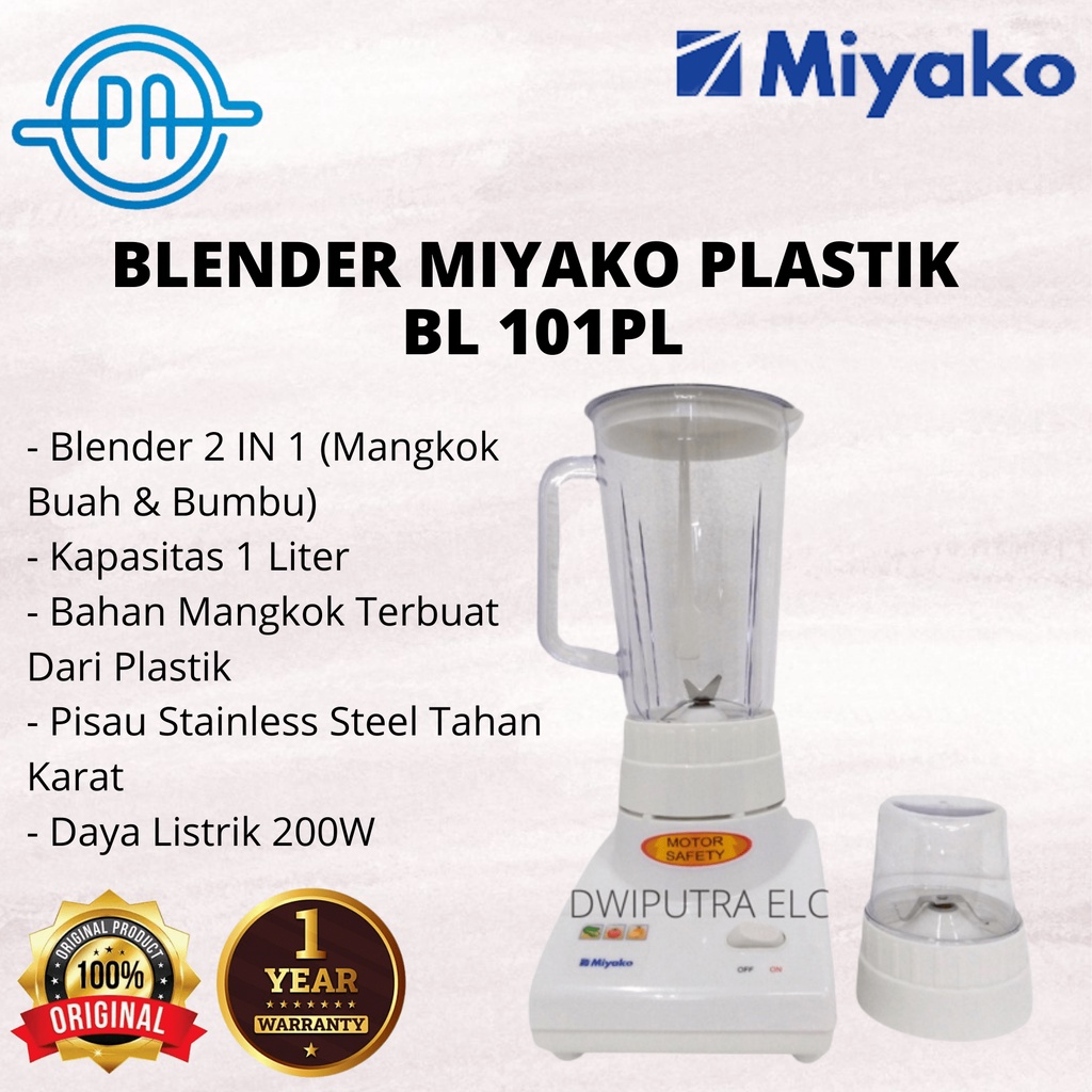 BLENDER MIYAKO PLASTIK BL101PL BL 101 PL / BL 101PL