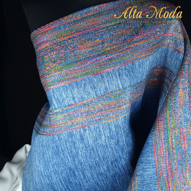 

Alta Moda Kain Denim Bordir High Quality Saphire Bordir Pelangi(1.75M)