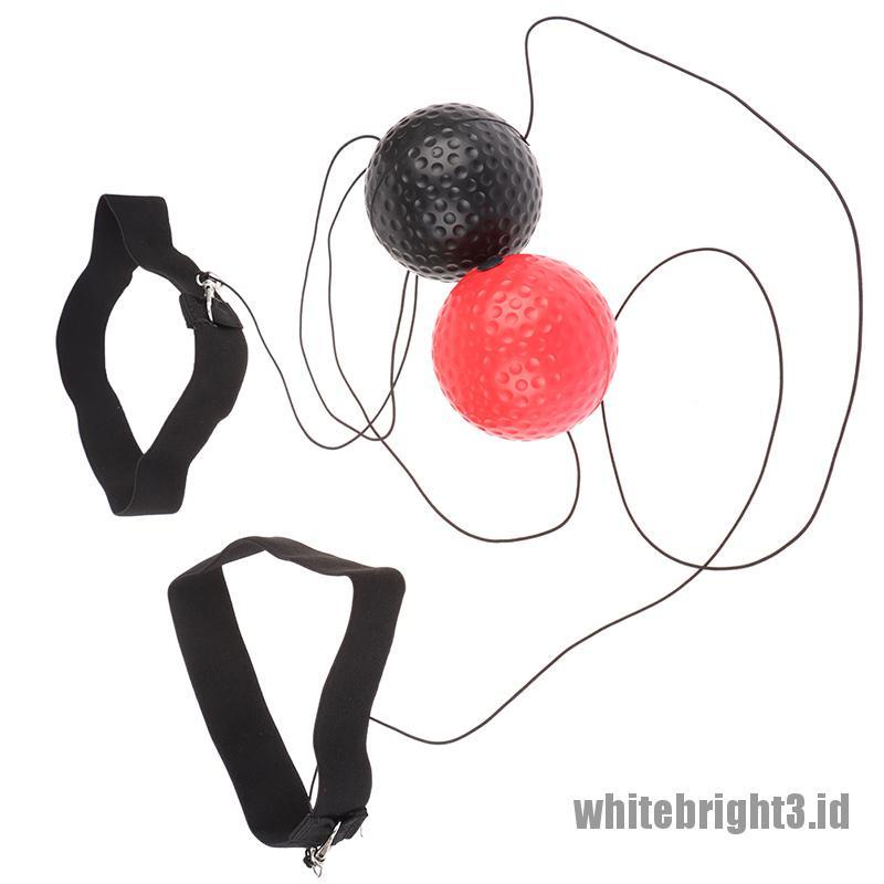 Headband Fight Ball Warna Putih Untuk Latihan Kecepatan Refleks Tinju