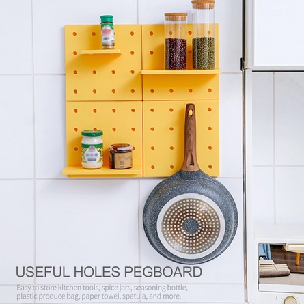 Rak Dinding Pegboard Organizer wall organizer Wall Shelf Tanpa Paku-3