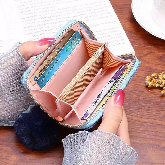 DOMPET WANITA KECIL KEKINIAN FASHION CEWEK KOREA MOTIF KUCING MINI WALLET WOMEN IMPORT AA3