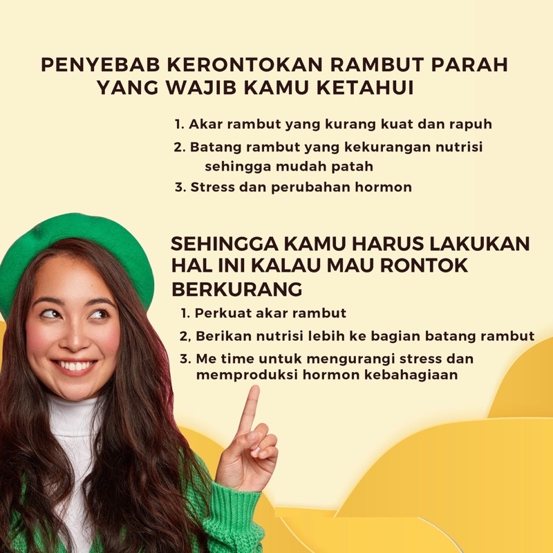 YPLOGY Paket Rambut Rontok 1 Hair mask dan 1 Hair Tonic