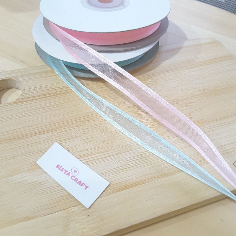 

Pita Organdi 1cm Import Premium Dijual per 10 meter