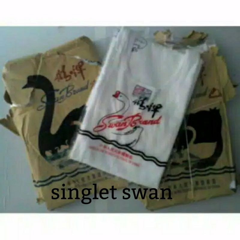 Kaos Singlet Pria bahan Katun Swan Brand