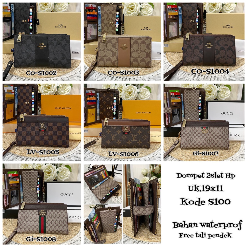 dompet 2 slet s100 uk 19x11 cm free box import