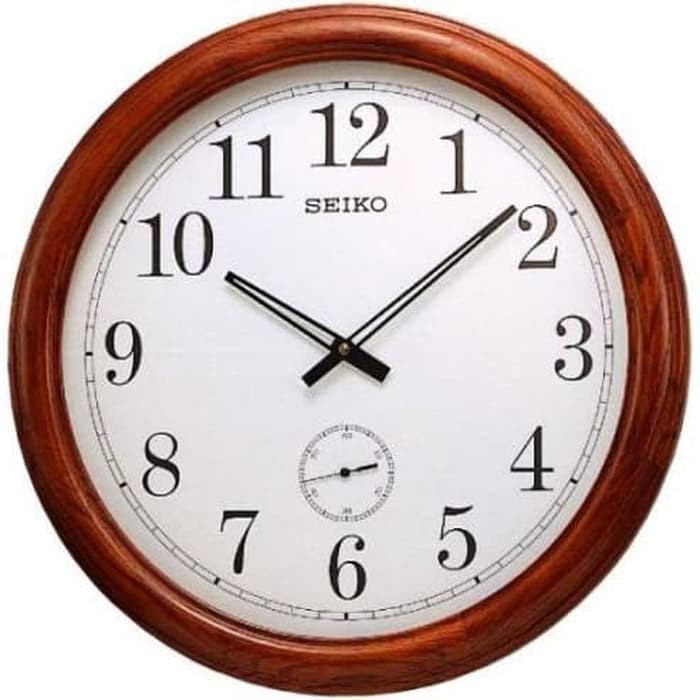Jam Dinding Seiko Kayu Japan QXA155 QXA155B Brown Original