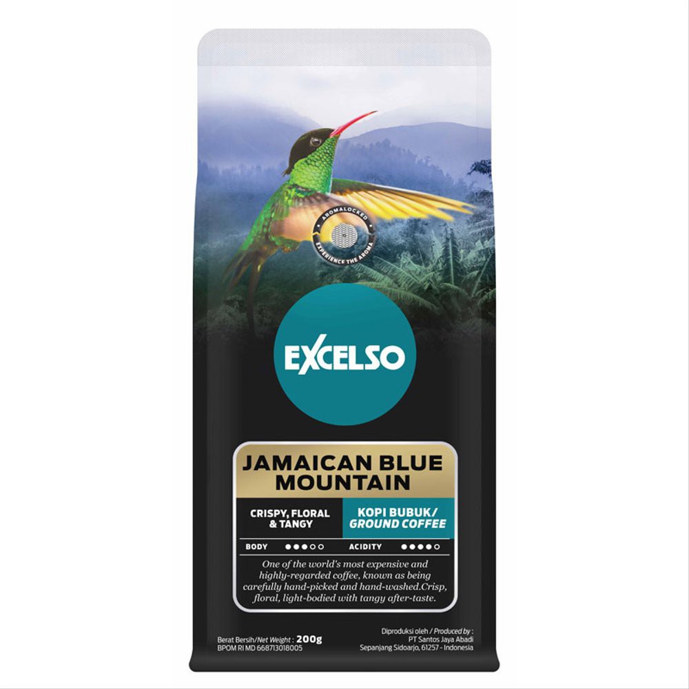 

Excelso Jamaican Blue Mountain 200 gram Bagus