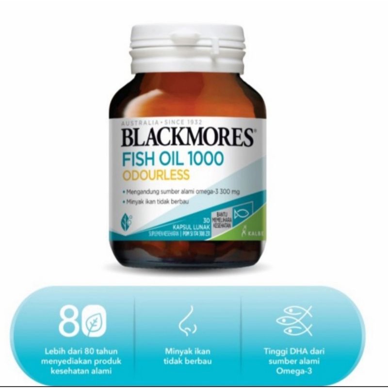 BLACKMORES FISH OIL 1000 ODOURLESS - ISI 30 KAPSUL