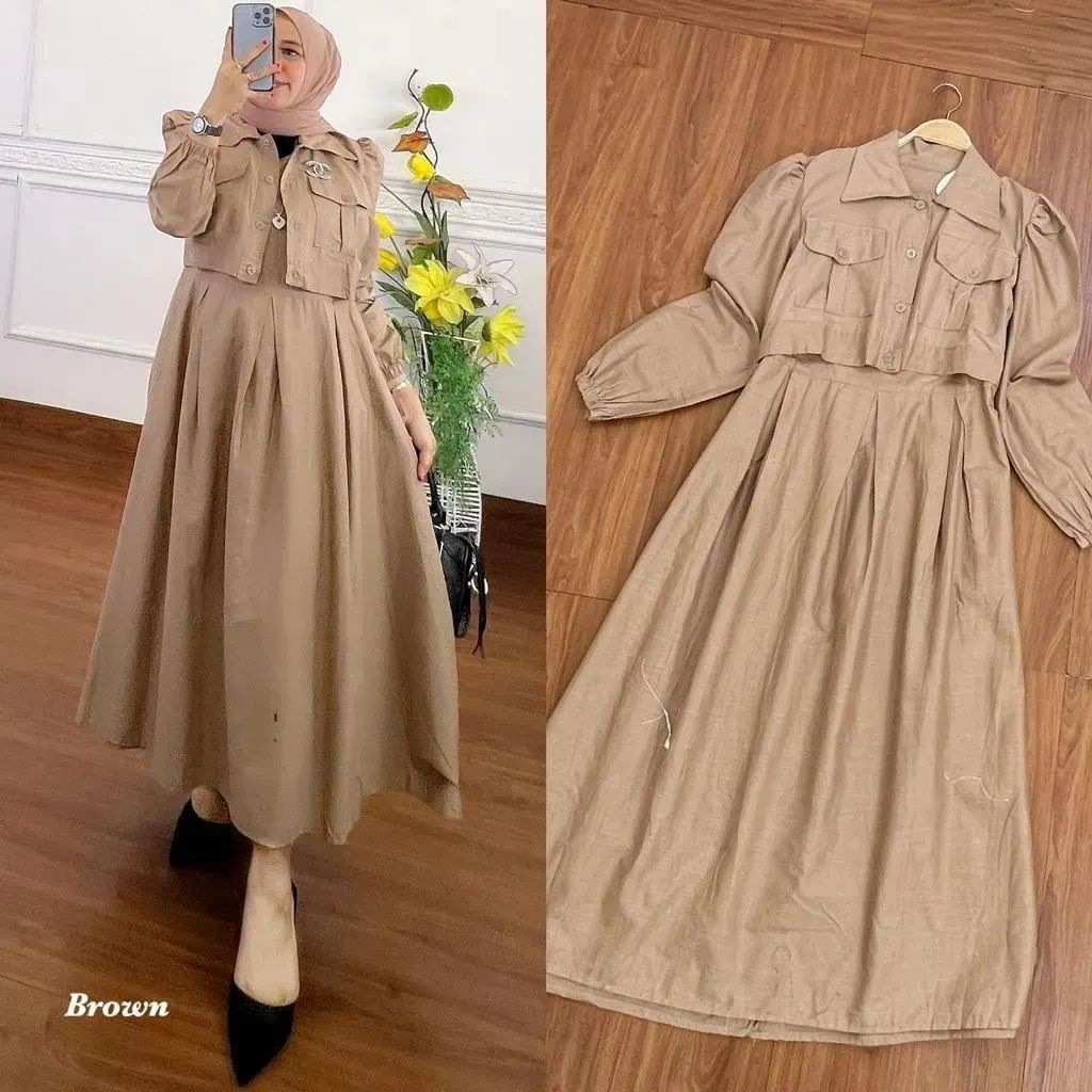 [BIG PROMO] ARASYA DRESS/ Dress Dewasa/ Dress Wanita/ Gamis Toyobo/ Korean Look/ Krf_15_store