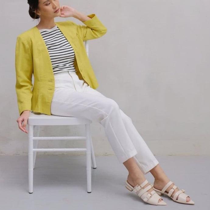 LANGSUNG KIRIM.. Sendal Flat Shoes Wanita 3 Cm Eclaire LAMELIKA