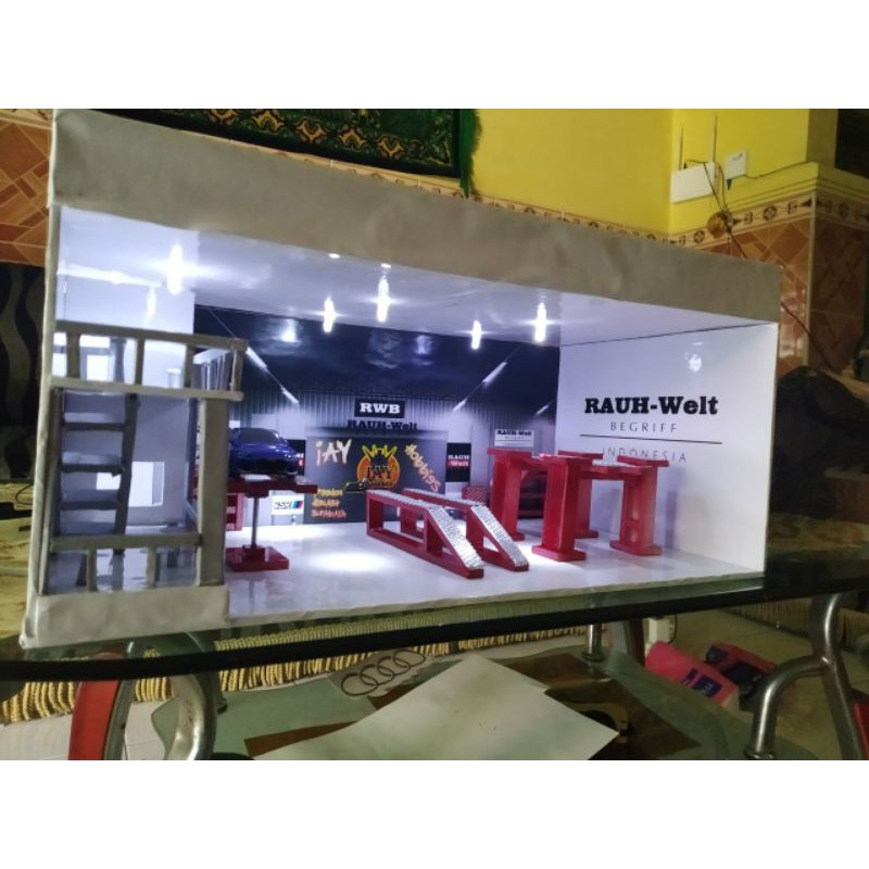 diorama garage + accecoris