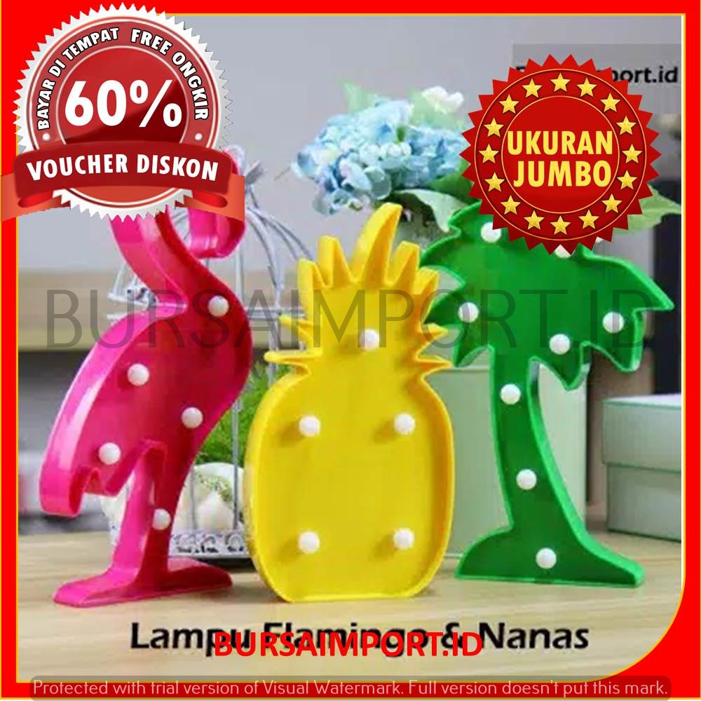 Lampu tidur Lampu Dekorasi Lampu Kekinian Nanas Flamingo
