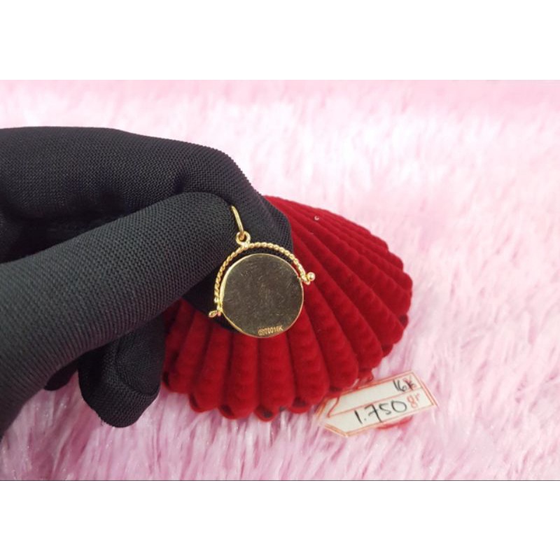 Lt1807E205E liontin bulat dancing stone collection new gold berat 1.750 kadar 70% 16k