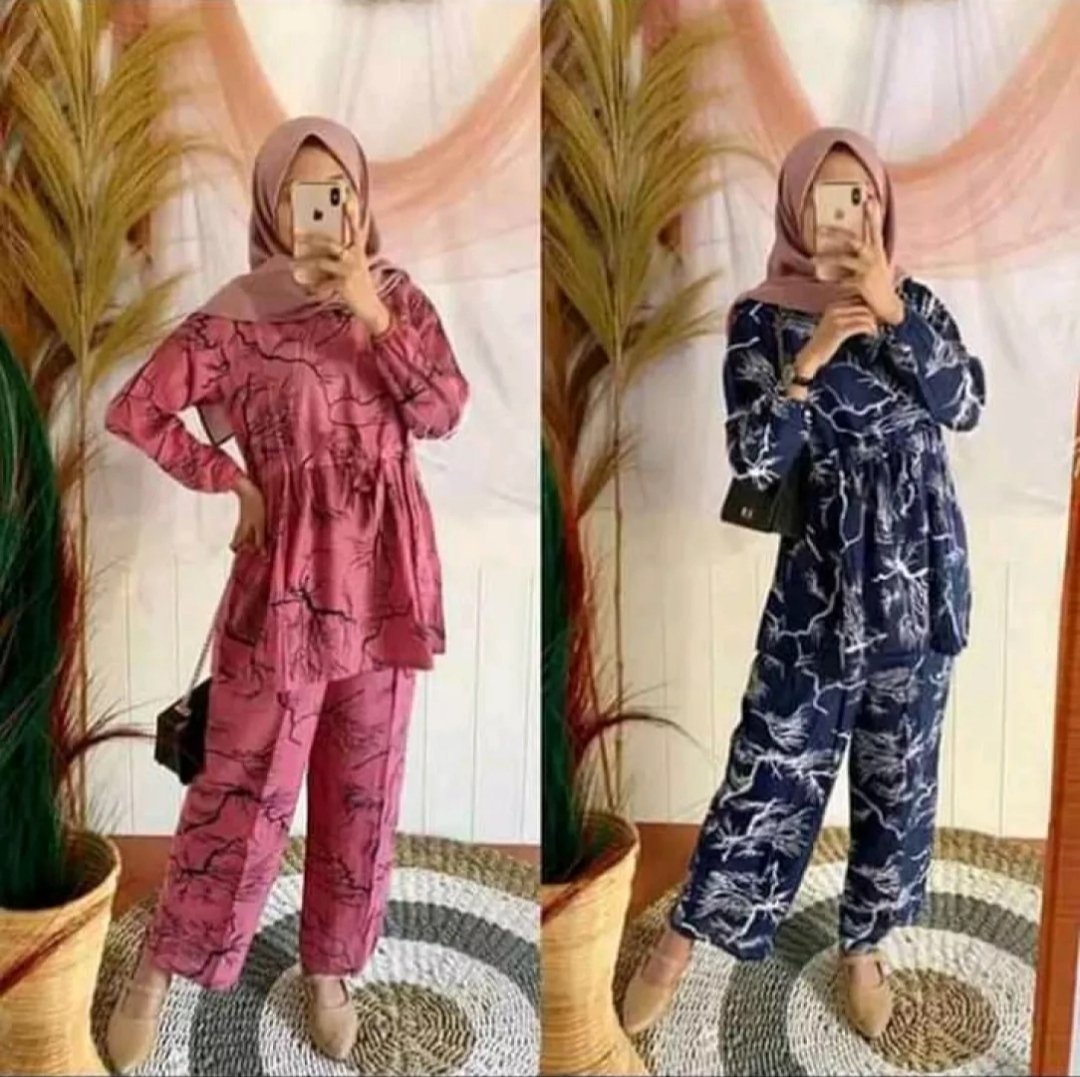 LaAura Collection Setcel Motiv Akar [BISA COD] Shopee