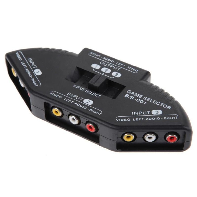 Btsg AV Switch Splitter Selector Kabel AV Komposit RCA 3ke1 Untuk STB TV DVD Player