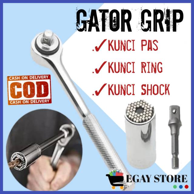 Kunci Ring Pas Set Gator Grip Perkakas Kunci Sok Shock Set Universal Wrench Alat Multifungsi Murah