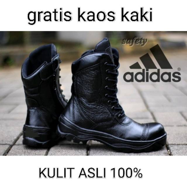 Sepatu PDL Tagana Pria Kulit Asli Ziper Kerja Polisi TNI Tentara Satpam Satpol PP Perusahaan